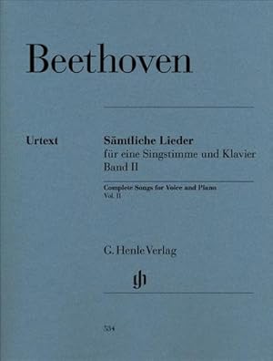 Seller image for Ludwig van Beethoven - Smtliche Lieder und Gesnge mit Klavier, Band II. Bd.2 : Besetzung: Singstimme und Klavier for sale by AHA-BUCH GmbH