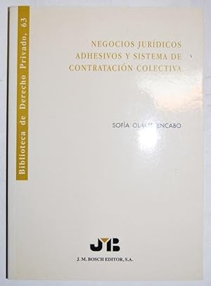 Image du vendeur pour NEGOCIOS JURIDICOS ADHESIVOS Y SISTEMA DE CONTRATACION COLECTIVA mis en vente par Fbula Libros (Librera Jimnez-Bravo)