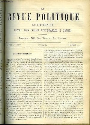 Bild des Verkufers fr LA REVUE POLITIQUE ET LITTERAIRE 3e ANNEE - 2e SEMESTRE N33 - LES EVENTUALITES POLITIQUE DU PROCHAIN CONCLAVE PAR EMILE GEBHART, LES METHODES DE L'ENSEIGNEMENT GEOGRAPHIQUE PAR E. LEVASSEUR, LA FRANCE AU XVe SIECLE - LES ECORCHEURS PAR FELIX ROCQUAIN zum Verkauf von Le-Livre