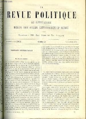 Seller image for LA REVUE POLITIQUE ET LITTERAIRE 5e ANNEE - 2e SEMESTRE N32 - GASTON BOISSIER PAR CHARLES BIGOT, DES PRINCIPAUX SYSTEMES D'INTERPRETATION DE LA MYTHOLOGIE GRECQUE PAR P. DECHARME, L'ANGLETERRE ET LA RUSSIE EN ORIENT PAR LEO QUESNEL for sale by Le-Livre