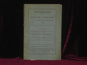 CROSS REFERENCE EXPERIMENTS FOR MARK TWAIN In Proceedings of the American Society for Psychical R...