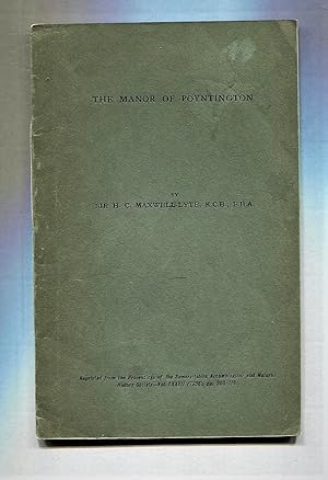 Seller image for The Manor of Poyntington. [reprinted from SANHS]. for sale by Tyger Press PBFA