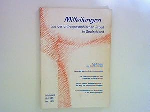 Bild des Verkufers fr Mitteilungen aus der Anthroposophischen Arbeit in Deutschland, Michaeli III/ 1995, Nr. 193 zum Verkauf von ANTIQUARIAT FRDEBUCH Inh.Michael Simon