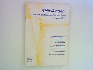 Bild des Verkufers fr Mitteilungen aus der Anthroposophischen Arbeit in Deutschland, Johanni II/ 1995, Nr. 192 zum Verkauf von ANTIQUARIAT FRDEBUCH Inh.Michael Simon