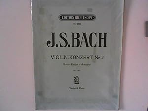 Bild des Verkufers fr J. S. Bach Violin-Konzert Nr. 2 E dur E major Mi majeur Violine & Piano ; Edition Breitkopf Nr. 920 zum Verkauf von ANTIQUARIAT FRDEBUCH Inh.Michael Simon