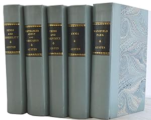 Imagen del vendedor de The Novels of Jane Austen. Sense and Sensibility, Pride and Prejudice, Mansfield Park, Emma, Northanger Abbey and Persuasion. The Text based on Collation of the Early Editions by R W Chapman. In Five Volumes. a la venta por ecbooks