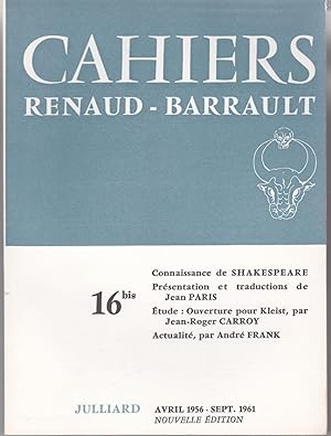 Cahiers Renaud - Barrault 16 bis