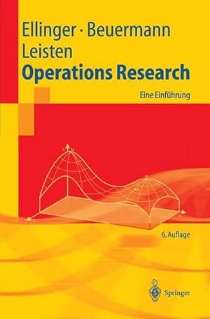 Imagen del vendedor de Operations Research a la venta por BuchWeltWeit Ludwig Meier e.K.