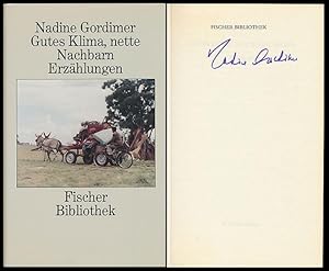 Bild des Verkufers fr Gutes Klima, nette Nachbarn. Erzhlungen. [Signiertes Exemplar]. zum Verkauf von Antiquariat Lenzen