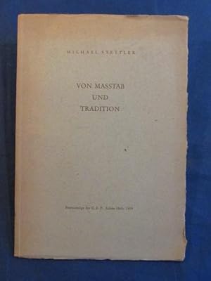 Imagen del vendedor de Von Masstab (Mastab) und Tradition. Mit aargauischen Beispielen. a la venta por Das Konversations-Lexikon