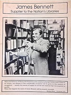 Seller image for James Bennett: Supplier to the Nation's Libraries. for sale by BOOKHOME SYDNEY
