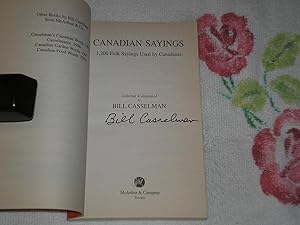 Bild des Verkufers fr Canadian Sayings: Signed zum Verkauf von SkylarkerBooks