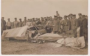 Original German contact print photograph of crashed Morane BB