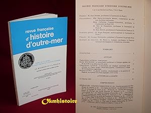 RFHOM 258-259 - Revue Française d' Histoire d'Outre-Mer [ Anciennement Revue d'Histoire des Colon...