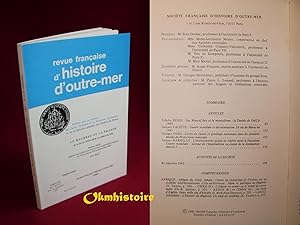 Seller image for RFHOM 260-261 - Revue Franaise d' Histoire d'Outre-Mer [ Anciennement Revue d'Histoire des Colonies 1913-1958 ] -------- N double 260-261 [ 1983 - 3e et 4e Trimestres - Tome LXX ] ---- LE MAGHREB ET LA FRANCE de la fin du XIXe sicle au milieu du XXe ----- ( 2me partie et fin ) --- ] -- Sur Moncef Bey et le moncefisme : la Tunisie de 1942  1948 /// Guerre mondiale et dcolonisation. Le cas du Maroc en 1945 /// Luttes de classes et privilges nationaux dans les dernires annes du Protectorat marocain /// L'investissement public en Algrie aprs la Deuxime Guerre mondiale : vecteur de l'imprialisme ou avatar de la domination directe ? /// for sale by Okmhistoire