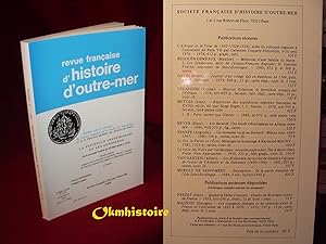 RFHOM 267- Revue Française d' Histoire d'Outre-Mer -------- N°267 [ 1985 - Tome LXXII - 2e Trimes...