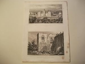 Bild des Verkufers fr Heriot's Hospital, from the Castle Hill u. The ruines of Holy-Rood Chapel. zum Verkauf von Ottmar Mller