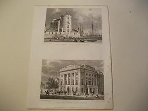 Bild des Verkufers fr The Signal tower, Leith Harbour u. The New Town Hall, Leith zum Verkauf von Ottmar Mller