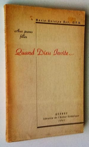 Seller image for Aux jeunes filles: Quand Dieu invite. for sale by Claudine Bouvier