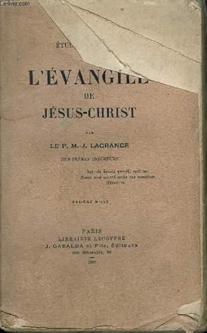 Bild des Verkufers fr L'EVANGILE DE JESUS-CHRIST zum Verkauf von Le-Livre