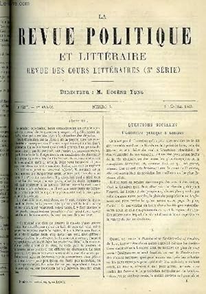 Seller image for LA REVUE POLITIQUE ET LITTERAIRE 1er ANNEE - 1er SEMESTRE N6 - L'ASSISTANCE PUBLIQUE A LONDRES PAR LEO QUESNEL, BOUVARD ET PECUCHET VI PAR GUSTAVE FLAUBERT, L'ALGERIE PAR PAUL LEROY-BEAULIEU, LOUIS XIII ET LOUIS XIV A LEUR LIT DE MORT PAR G. DE NOUVION for sale by Le-Livre