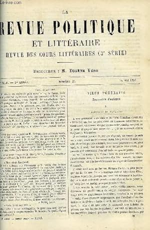 Image du vendeur pour LA REVUE POLITIQUE ET LITTERAIRE 1er ANNEE - 1er SEMESTRE N20 - VIEUX PORTRAITS PAR IVAN TOURGUENEF, L'ALSACE PENDANT LA REVOLUTION FRANCAISE PAR E. DE PRESSENSE, LE MONDE OU L'ON S'ENNUIE PAR EDOUARD PAILLERON, LES MANUSCRITS DE LEONARD DE VINCI mis en vente par Le-Livre