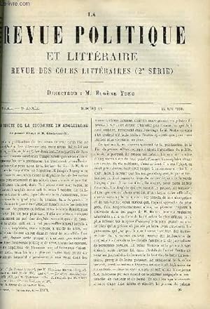 Imagen del vendedor de LA REVUE POLITIQUE ET LITTERAIRE 9e ANNEE - 2e SEMESTRE N46 - LE PRINCE ALBERT ET M. GLADSTONE PAR LEO QUESNEL, DE LA SOLIDARITE MORALE PAR LES THESES DE M. MARION, LES ARCHIVES DU MINISTERE DES AFFAIRES ETRANGERES PAR GEORGES DE NOUVION a la venta por Le-Livre