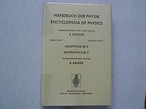 Imagen del vendedor de Handbuch der Physik. Band XLIX/5. Geophysik III/5. Encyclopedia of Physics. Vol. XLIX/5. Geophysics III/5. a la venta por Antiquariat Bookfarm