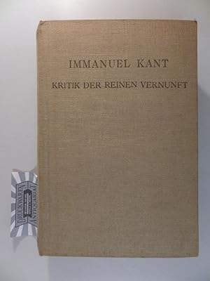 Bild des Verkufers fr Immanuel Kant - Kritik der reinen Vernunft. zum Verkauf von Druckwaren Antiquariat