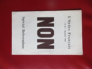 NON spécial référendum dans l'Ordre Français, no 48, décembre 1960