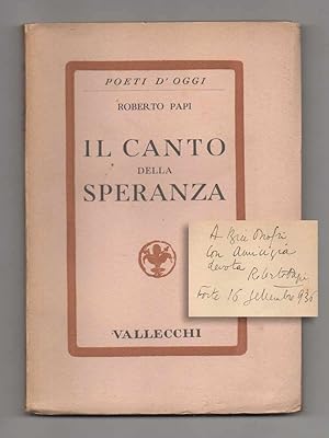 Bild des Verkufers fr Il canto della speranza zum Verkauf von Libreria Antiquaria Pontremoli SRL