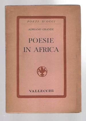 Bild des Verkufers fr Poesie in Africa zum Verkauf von Libreria Antiquaria Pontremoli SRL