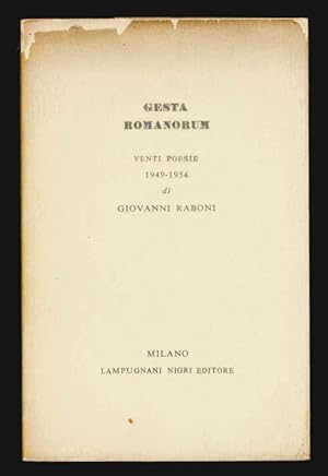Gesta Romanorum. Venti poesie 1949 - 1954