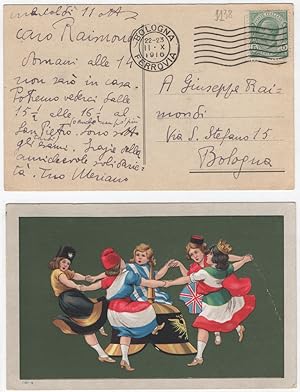 Cartolina postale viaggiata, autografa firmata inviata a Giuseppe Raimondi - Bologna