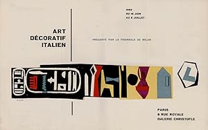 Image du vendeur pour Art Dcoratif Italien. Prsent par la [Nouvime] Triennale de Milan [Arte decorativa italiana presentata dalla Nona Triennale di Milano mis en vente par Libreria Antiquaria Pontremoli SRL