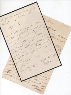 2 lettere autografe firmate, una datata 12 giugno 1867 - Firenze, l'altra senza data
