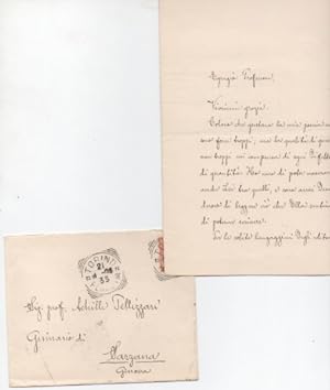 Lettera autografa firmata, datata 21 gennaio 1906 - Torino, inviata al professor Achille Pellizza...