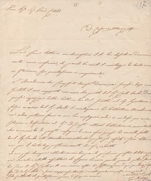 Lettera autografa firmata, datata 28 marzo 1827 - "Da Casa" [Firenze], inviata ad un amico fioren...