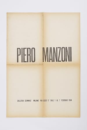 Piero Manzoni Galleria Schwarz Milano via del Gesù dall1 al 7 febbraio 1964