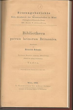 Bibliotheca patrum latinorum Britannican - INDEX