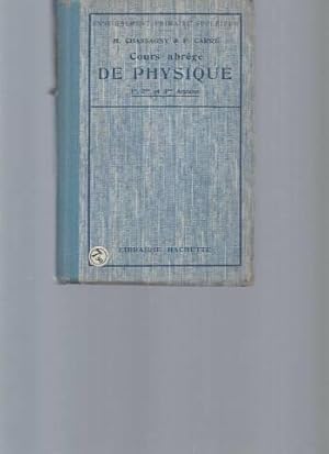 Cours abrégé de Physique : 1ère 2ème et 3ème années. Enseignement primaire supérieur