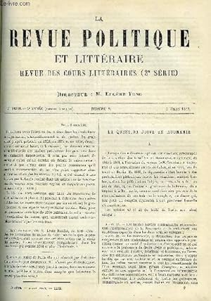 Seller image for LA REVUE POLITIQUE ET LITTERAIRE 2e ANNEE - 1er SEMESTRE N9 - LA QUESTION JUIVE EN ROUMANIE PAR ***, ALFRED DE MUSSET PAR C. LENIENT, MAUREGARD PAR JULES DE GLOUVET, LES PETITS SALONS ARTISTIQUES PAR CHARLES BIGOT for sale by Le-Livre