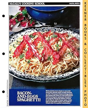 McCall's Cooking School Recipe Card: Pasta, Rice 4 - Linguine Carbonara : Replacement McCall's Re...