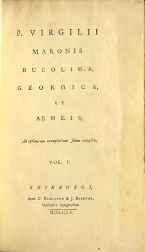 Seller image for P. Virgilii Maronis. Bucolica, Georgica et Aeneis, ad optimorum exemplarium fidem recenfita for sale by Rulon-Miller Books (ABAA / ILAB)