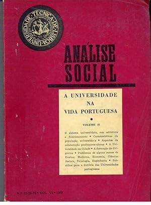 ANÁLISE SOCIAL N 22- 23- 24. Vol. VI