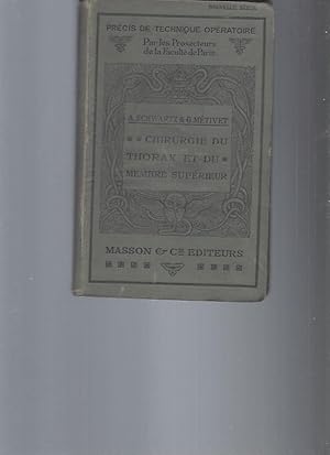 Chirurgie du thorax et du membre supérieur (précis de technique opératoire)