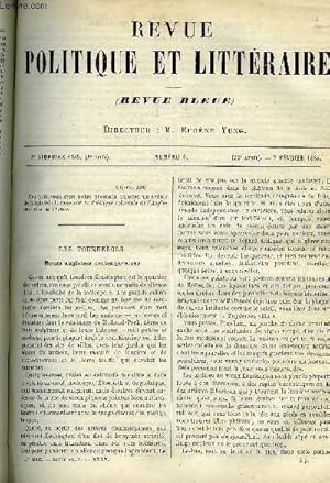 Seller image for LA REVUE POLITIQUE ET LITTERAIRE 5e ANNEE - 1er SEMESTRE N6 - MOEURS ANGLAISES CONTEMPORAINES PAR F. COMBE, LES MERS POLAIRES PAR LEO QUESNEL, ARMAND SILVESTRE PAR JULES LEMAITRE, LE CAMBODGE PAR EUGENE TENOT for sale by Le-Livre