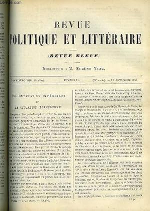 Bild des Verkufers fr LA REVUE POLITIQUE ET LITTERAIRE 5e ANNEE - 2e SEMESTRE N12 - LES ENTREVUES DES EMPEREURS PAR EDOUARD HEIM, L'INDE ANGLAISE PAR H. GAIDOZ, LIVRES DE CLASSE PAR JULES LEMAITRE, LITTERATURE ESPAGNOLE CONTEMPORAINE PAR LEO QUESNEL, LE CLIENT DE MTRE MURIER zum Verkauf von Le-Livre