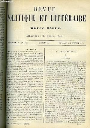 Seller image for LA REVUE POLITIQUE ET LITTERAIRE 5e ANNEE - 2e SEMESTRE N14 - LA CRISE BULGARE PAR LOUIS LEGER, JULES DE GLOUVET PAR JULES LEMAITRE, HERSWEGILDE CHAPITRE V PAR GASTON BERGERET, LES FOUILLES EN ITALIE PAR GASTON BOISSIER, EMILIO CASTELAR for sale by Le-Livre