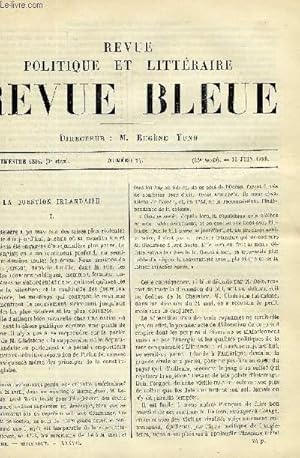 Seller image for LA REVUE POLITIQUE ET LITTERAIRE 6e ANNEE - 1er SEMESTRE N24 - LA QUESTION IRLANDAISE PAR C. COIGNET, LA PEINTURE EN 1886 PAR CHARLES BIGOT, LES ENFANTS DE GUILLAUME PAR CHARLES EPHEYRE for sale by Le-Livre